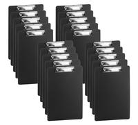 JIAYUET Lot de 20 porte-blocs A4 en plastique noir avec trou de suspension et clip discret pour la maison et le bureau