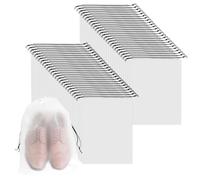 JIAYUET Lot de 50 sacs transparents pour chaussures de voyage, anti-poussière, cordon de serrage, solution de rangement portable pour chaussures