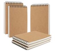 JIAYUET Lot de 6 carnets de croquis A5, 50 feuilles/100 pages, bloc à dessin à spirale, 120 g/m² pour peinture