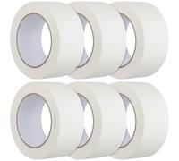 JIAYUET Lot de 6 rouleaux de ruban de masquage pour murs et travaux manuels Blanc 50 mm x 50 m