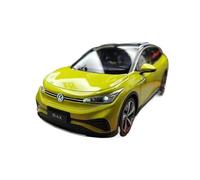JIAYUNEU 1:18 pour ID.4 X SUV Alliage Nouvelle énergie modèle de Voiture en métal moulé sous Pression véhicules Collection Voiture Miniature Collection(Yellow)