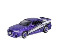 JIAYUNEU 1:64 pour Skyline GT-R R34 en Alliage moulé sous Pression modèle de véhicule Collection de décoration d'exposition Voiture Miniature Collection(Purple)