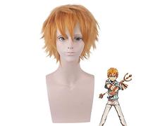 Jibaku Shounen lié aux toilettes Hanako-kun Minamoto Kou jaune perruque courte Cosplay Costume résistant à la chaleur perruques de cheveux synthétiques