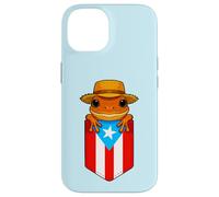 Jibaro Coqui Frog Drapeau Porto Rico Boricua Pocket Borinquen Coque pour iPhone 14