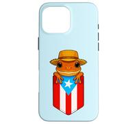 Jibaro Coqui Frog Drapeau Porto Rico Boricua Pocket Borinquen Coque pour iPhone 16 Pro Max