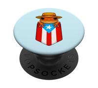 Jibaro Coqui Frog Drapeau Porto Rico Boricua Pocket Borinquen PopSockets PopGrip Adhésif