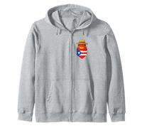 Jibaro Coqui Frog Puerto Rico Flag Buricua Pocket Borinquen Sweat à Capuche