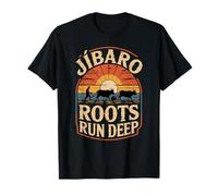 Jibaro Roots Run Deep, Retro Porto Rico Farm and Sunset T-Shirt