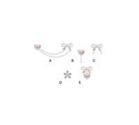 Jibbitz Crocs Bow and Pink Heart (x5) ArgentÃ© TU