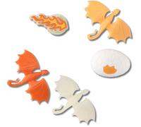 Jibbitz Crocs Glow In The Dark Dragon (x5) Blanc TU