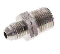 JIC Double Nipple UNF 1/2''-20 x 3/8'' NPT Acier inoxydable 210bar (2950.5psi)