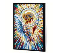 JICFDAO 5D Cahier Peinture Diamant Fées Elfes Anges 14.5X21cm DIY Diamond Painting Carnet de Notes A5 Broderie Diamant Carnet de Croquis A5 Créations en Cristal Cadeaux Artisanaux pour Étudiants Amis