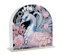 JICFDAO 5D Diamond Painting Porte Serviette Papier 14.5x14.5cm Peinture Diamant Support Serviette Broderie Diamant Porte-Serviettes Distributeur de Mouchoirs Decor pour Salon Cuisine Restaurant Cygne