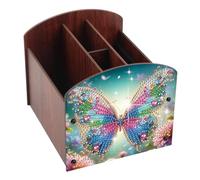 JICFDAO Diamond Painting Boîte de rangement avec 4 compartiments 14 x 15 x 13 cm Peinture diamant Organiseur de bureau multifonction Organiseur de bureau Télécommande Support pour stylos, petits