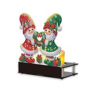 JICFDAO Diamond Painting Bougie Chandelier 12x13.2cm Peinture Diamant Candle Holder Chandelier Bougeoir en Acrylique Porte Bougie Bougeoirs Détenteurs Fête Noël Décoration Atmosphère de Noël