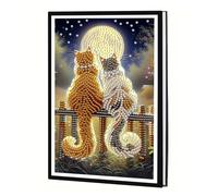 JICFDAO Diamond Painting Carnet de notes A5 14,5 x 21 cm DIY Crystal Art Journal intime vierge Peinture diamant Carnet de croquis créatif Journal d'art Journal pour planifier l'écriture