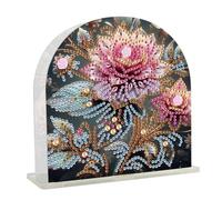 JICFDAO Diamond Painting Porte Serviette Papier 14.5x14.5 Broderie Diamant Support Serviette Papier Distributeur de Mouchoirs Autoportant Cadeau de Crémaillère Decor de Table pour Salon Cuisine Lotus