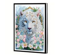 JICFDAO Journal intime à faire soi-même - 14,5 x 21 cm - Format A5 - Peinture diamant - Carnet de croquis - Format A5 - Peinture par numéros - Bloc-notes Crystal Art Journal Journal pour planifier