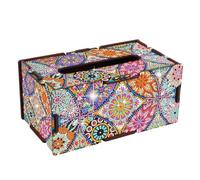 JICFDAO Peinture Diamant Boîte a Mouchoir 22.5x12.7x10.5cm Diamond Painting Mouchoirs Papier Boite Broderie Diamant Boite Mouchoirs Décoration Créatives pour Salon Cuisine et Bureau ou Cadeau Mandala