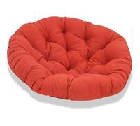 JIcloun 110cm Coussin pour Loveuse Fauteuil Rond Impermeable Coussin Salon de Jardin Exterieur Coussin Fauteuil Papasan Coussin Chaise Ronde Rotin Coussin Balcon, Terrasse - Rouge