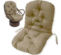 JIcloun Fauteuil en Rotin Pivotant avec Coussin À Bascule Intérieur - Pad de Remplacement Durable et Doux, A11