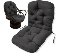 JIcloun Fauteuil en Rotin Pivotant avec Coussin À Bascule Intérieur - Pad de Remplacement Durable et Doux, A14