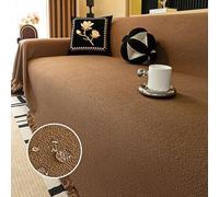 JIcloun Plaid Canape Grande Taille Marron, Impermeable Chat Anti Griffe Couverture Canape Universelle 1 2 3 4 Places Angle Décorative Housse de Canapé idéal comme Jeté de Canapé ou Couvre-lit