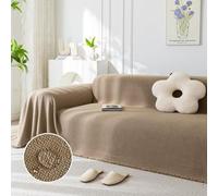 JIcloun Plaid Canape Grande Taille Sépia, Impermeable Chat Anti Griffe Couverture Canape Universelle 1 2 3 4 Places Angle Décorative Housse de Canapé idéal comme Jeté de Canapé ou Couvre-lit