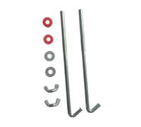 JicSuXi Kit Boulons de Maintien Batterie Auto Support Fixation Support Batterie Stable Installation Simple Fer Galvanisé Longue Durée Adapté Voiture, 0.6 X 27 Cm