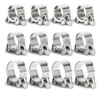 Jicyor Lot de 12 colliers de serrage en acier inoxydable - Plage de serrage : 26-28 mm - 32-35 mm - 40-43 mm