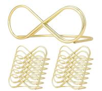 Jicyor Lot de 15 porte-cartes de table, porte-menus, en métal, pour mariage et anniversaires - Doré