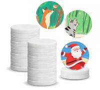 Jicyor Lot de 25 pierres à peindre, pierres plates de 5 cm à peindre, pierres plates blanches, pour le jardin, peuvent être décorées