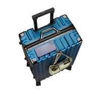 Jidanmian ABS Hardside Luggage,Lightweight Hardside Suitcase with Spinner Wheels/Sturdy Combination Lock,Waterproof Large Checked Luggage for Travel(Blue,20")