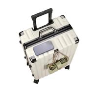 Jidanmian ABS Hardside Luggage,Lightweight Hardside Suitcase with Spinner Wheels/Sturdy Combination Lock,Waterproof Large Checked Luggage for Travel(White,20")