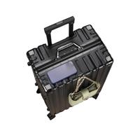 Jidanmian ABS Hardside Luggage,Lightweight Hardside Suitcase with Spinner Wheels/Sturdy Combination Lock,Waterproof Large Checked Luggage for Travel(Black,20")