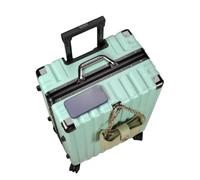 Jidanmian ABS Hardside Luggage,Lightweight Hardside Suitcase with Spinner Wheels/Sturdy Combination Lock,Waterproof Large Checked Luggage for Travel(Green,28")