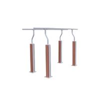 Jidanmian Barres parallèles de rééducation pour la kinésithérapie, Barres parallèles en Acier Robuste, équipement de Fitness d'extérieur, Barres parallèles et équipements de dips pour callisthénie(B)