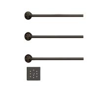 Jidanmian Sèche-Serviettes électrique en métal, sèche-Serviettes avec minuterie, sèche-Serviettes de Bain, étanchéité IPX4, pour Salle de Bain, Toilettes, Cuisine, Salon, Balcon(Black,Three-Pole)
