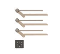 Jidanmian Sèche-Serviettes électrique en métal, sèche-Serviettes avec minuterie, sèche-Serviettes de Bain, étanchéité IPX4, pour Salle de Bain, Toilettes, Cuisine, Salon, Balcon(Silver,Three-Pole)