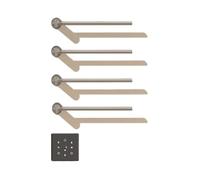 Jidanmian Sèche-Serviettes électrique en métal, sèche-Serviettes avec minuterie, sèche-Serviettes de Bain, étanchéité IPX4, pour Salle de Bain, Toilettes, Cuisine, Salon, Balcon(Silver,Four-Pole)
