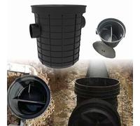 Jidanmian Séparateur de Graisses, séparateur Huile-Eau pour eaux usées, séparateur de Graisses en PP sous évier pour Restaurants, cafés, cantines, usines et Cuisines(Dia 7.5cm,31.5x38cm)