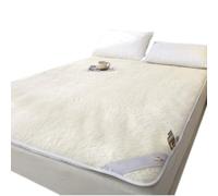 Jidanmian Surmatelas en Laine Polaire, Matelas en Laine d'agneau, Doux, Pliable et Respirant, épais, pour lit Simple, Double, Queen et King Size(35.43 x 78.74 in)