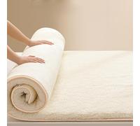 Jidanmian Surmatelas en Laine Polaire, surmatelas d'hiver en Laine avec Sangles, surmatelas Doux et Pliable pour Un Sommeil Profond, pour lit Simple, Double, Queen et King Size, 1 pièce(180x220cm)