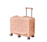 Jidanmian Valise de Voyage Rigide 50,8 cm/55,9 cm avec Serrure à Combinaison, Crochet et poignée en Alliage d'aluminium, Valise à roulettes en ABS.(Pink,20")