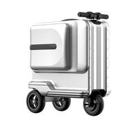 Jidanmian Valise électrique 48 L, Pliable et Intelligente, avec éclairage LED, Port USB et Rabattable en Un Seul Bouton, idéale pour Les Voyages d'affaires à l'aéroport.(Silver)