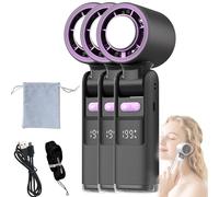 Jiditech Handheld Fan, Jiditech Turbo Fan, 100 Speeds Chillmate Portable Refrigerated Fan, 90° Foldable 3-In-1 Airflow Portable, Low Noise Neck Fan With Led Display For Everyone (3PC-2)