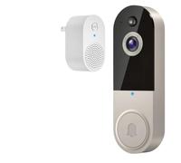 JIDKEINNH 1080P Wireless Video Doorbell Camera Smart Outdoor Wireless Intercom Waterproof Night Vision Doorbell Motion Detection Camera(M50 Black)