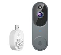 JIDKEINNH 1080P Wireless Video Doorbell Camera WiFi Smart Door Bell Smart Home Security Motion Detection Night Vision Intercom Doorbell(Brown)