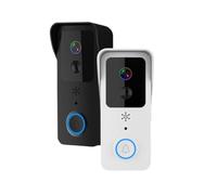 JIDKEINNH 5G 2.4G WiFi Video Doorbell 1080P Tuya Smart Outdoor Wireless Intercom Waterproof Wireless Camera Ringing Bell(Black Option 2)