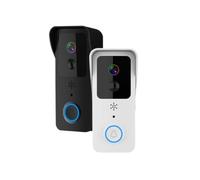JIDKEINNH 5G 2.4G WiFi Video Doorbell 1080P Tuya Smart Outdoor Wireless Intercom Waterproof Wireless Camera Ringing Bell(Black Option 3)